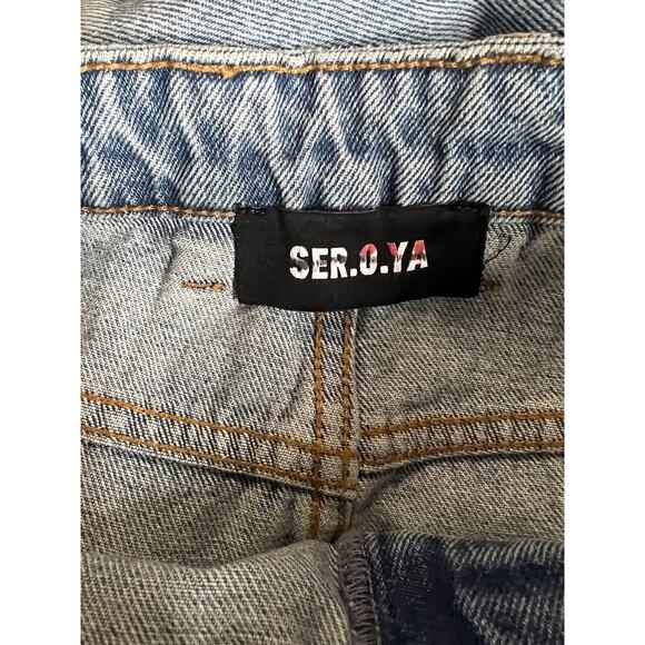 SER.O.YA Matilda Maxi Skirt Size 27 100% Cotton Non Strech Denim - Picture 11 of 12